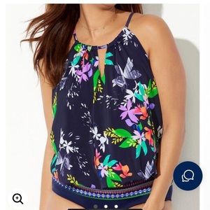 3 for $25!!! Swimsuits for All 22W Blouson Swim Tankini Top ONLY